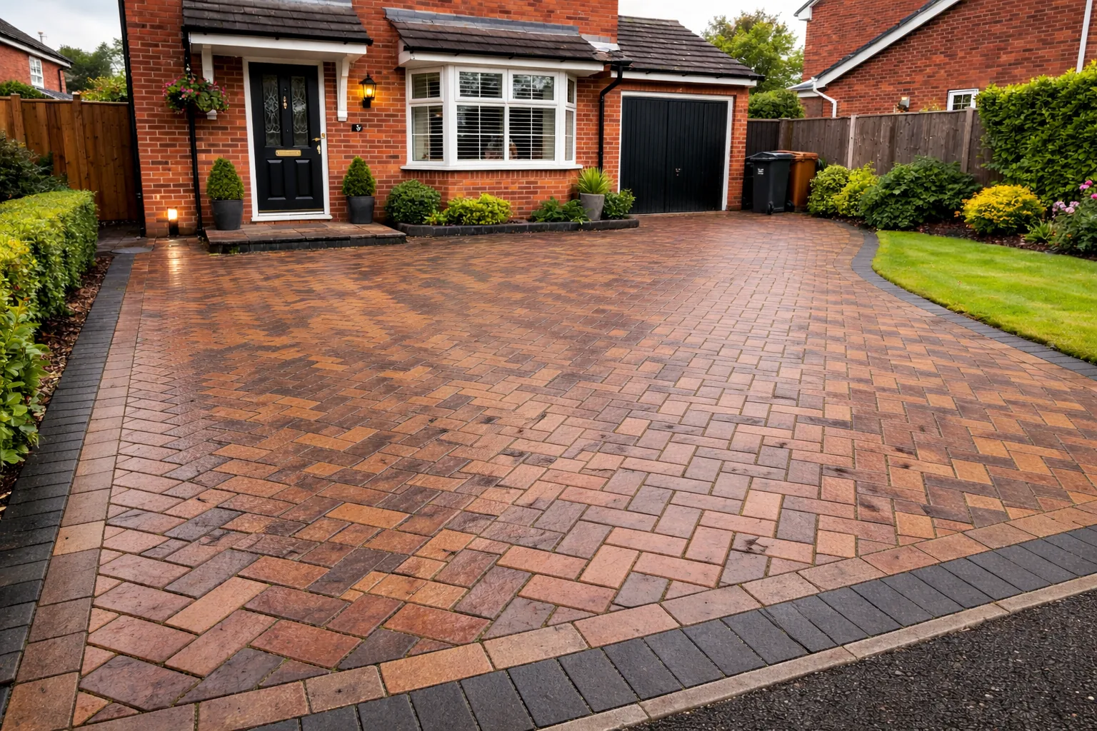 After — block paving driveway restoration