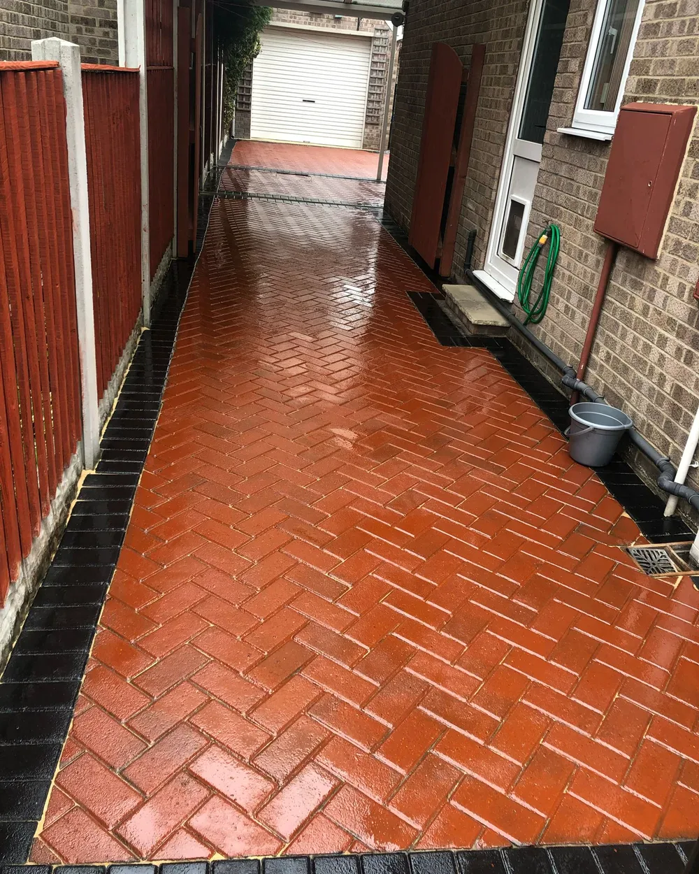 Block paving restoration process in England